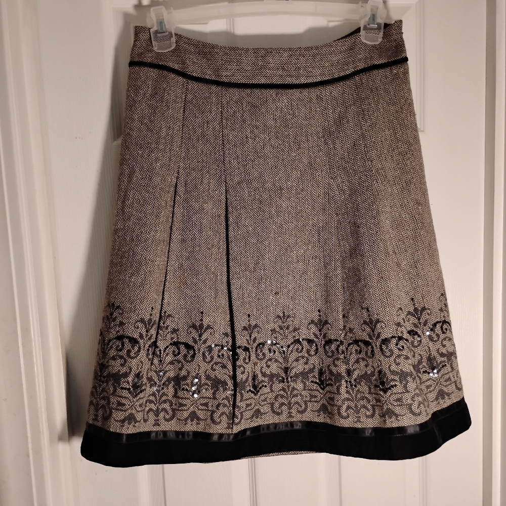 Wool Blend A-line Skirt Ann Taylor LOFT
